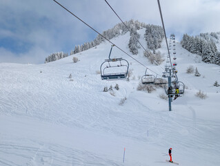 Praz de Lys Sommand Ski Resort Winter Aerial