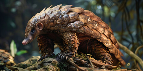 Obraz premium Pangolin Awareness Wildlife Portrait