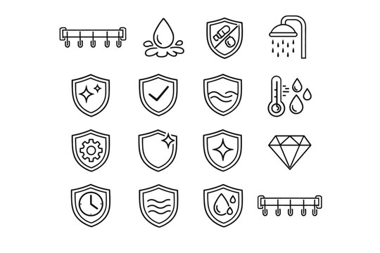 Storage icon durability hook clean refined wall tidy finish vector rail