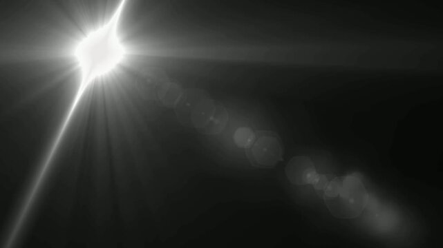  optical light leak blinking lens flare effect overlay, Sunlight optical lens flare video animation.
