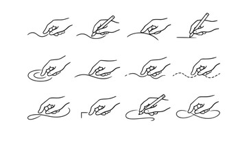 Obraz premium Image vector simple stroke motion calm reflective sweep icon contour drawn generation