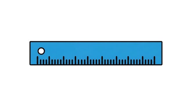 ruler flat vector illustration icon isolated on a white background.
