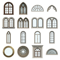 Obraz premium Collection of Architectural - Gothic, Arched and Round Styles