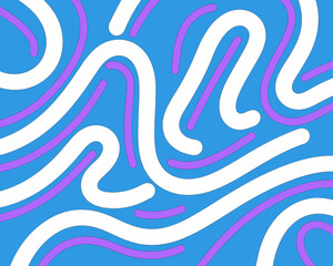 Obraz premium Abstract Intertwined Lines Background – Colorful Modern Loop Pattern Vector