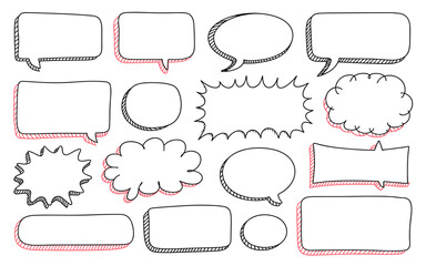 Obraz premium Speech Bubble and Chat Box Icons Set – Comic Dialogue Message Vector Collection