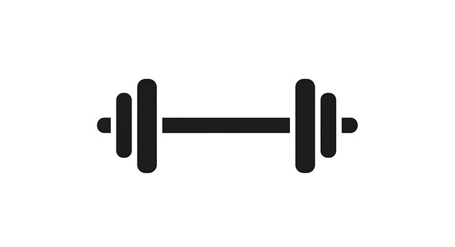 Modern dumbbell icon for fitness and workout designs
