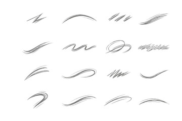 Obraz premium Hand generation trace motion vector arc loose mark spontaneous playful simple icon