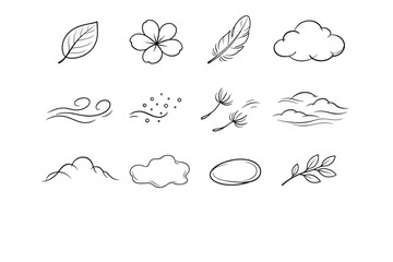 Obraz premium Icon generation image mist light wave soft breeze form curve simple vector