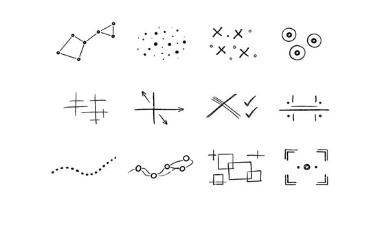 Calm specks icon pips vector alignment marks generation image human simple trailpoints