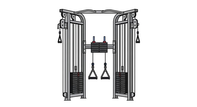 Modern cable crossover machine for strength training and fitness