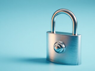 Naklejka premium digital lock cybersecurity concept isolated on a light blue background