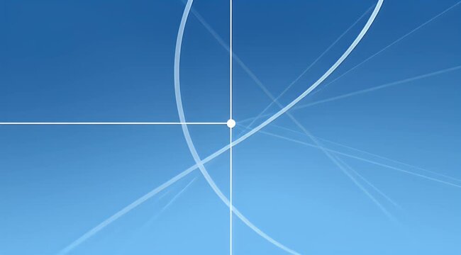 Blue gradient background with thin, glowing white lines and intersecting axes