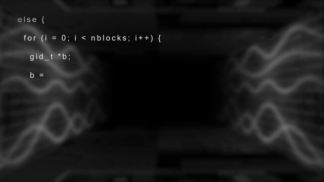 white color computer programming wavy glowing lines sci fi tunnel futuristic design black seamless technology background