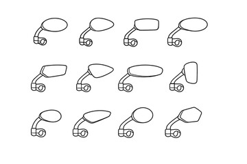 Mirror silhouette vector bike visual expanded viewing clean icons icon design minimal