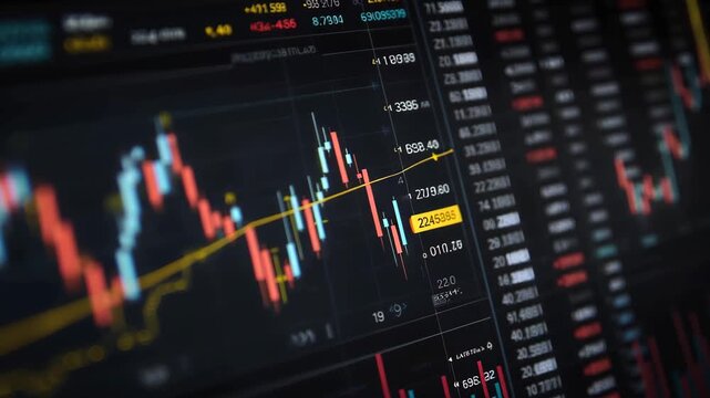 Financial Stock Market Data Graph Analysis with Decimal Precision and Trading Indicators