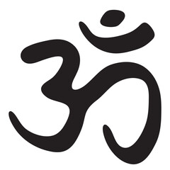 Obraz premium Sacred Om symbol vector, spiritual meditation icon, universal consciousness