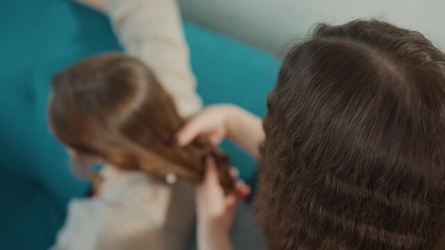 Family Moments Through Hairdressing, Bonding Time With Children During Shared Hair Styling Sessions, Creating Cherished Family Memories Through Playful And Caring Hair Grooming Experiences