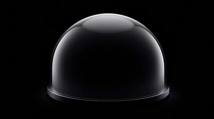 Fototapeta premium Privacy Dome Protects Core Financial Dataset in an Infinite Black Void With Subtle God Rays and Ample Copy Space