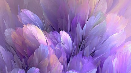 Layers of floral petals form a smooth texture with gentle curves, showcasing various shades of pastel colors in a soothing arrangement.