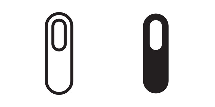 Scrollbar Vertical Icon for navigation content browsing and page control use in UI UX websites apps and systems Vector illustration with stroke and fill on a white background.