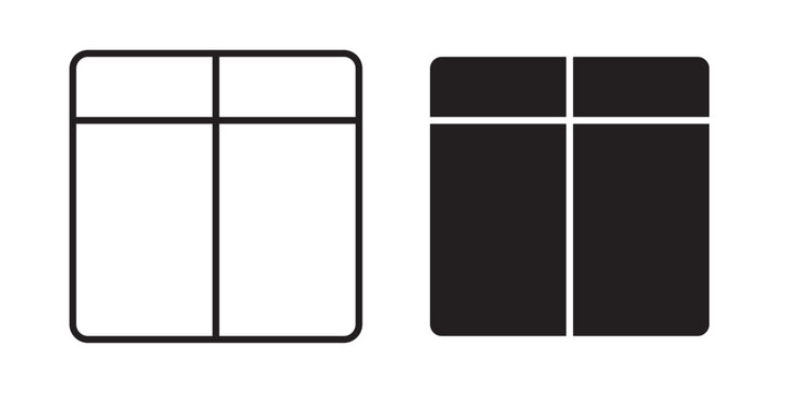 Split Screen Right Icon for layout panel interface and workspace organization use in UI UX websites apps and dashboards Vector illustration with stroke and fill on a white background.