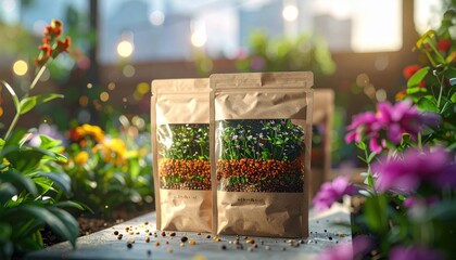 Biodegradable Seed Packaging for Planting and Growth in a Natural Setting