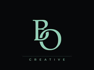 Monogram letter b and d elegant logo design element © Draw