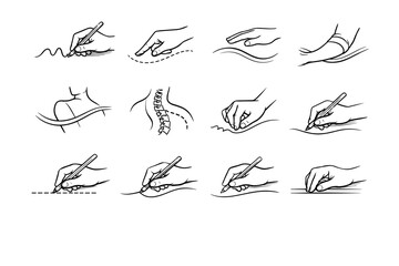 Obraz premium Trail path steady simple tracing vector image coordination sketchline journey route generation