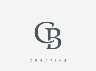 Obraz premium Creative logo design with intertwined letters and simple typography