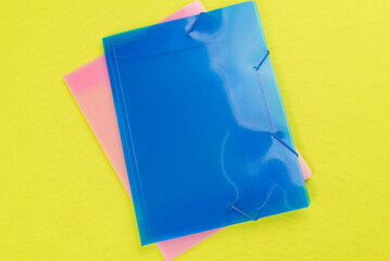 Colorful stationery on desk for creativity