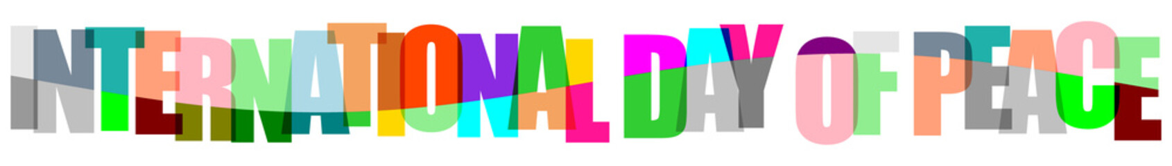 Colorful typography celebrating the international day of peace © Mahadi