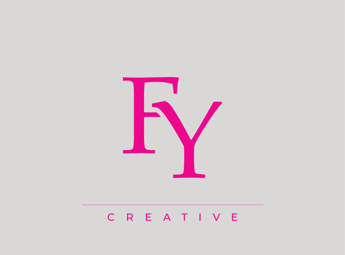 Fy creative logo design with modern typography and elegant style