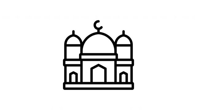 mosque animation icon
