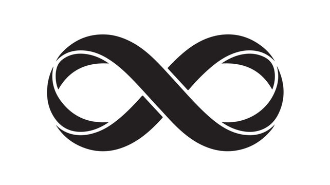 Infinity Symbol Icon Endless Loop Sign for Eternity, Limitless Concept, Mathematics and Continuous Process