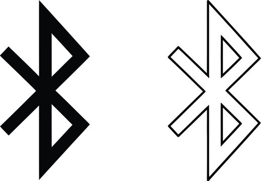 Bluetooth icon set isolated on transparent background, Vector