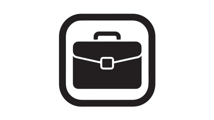 Briefcase Icon &ndash; Professional Business Briefcase Vector Symbol for Corporate Work, Career and Office Concepts