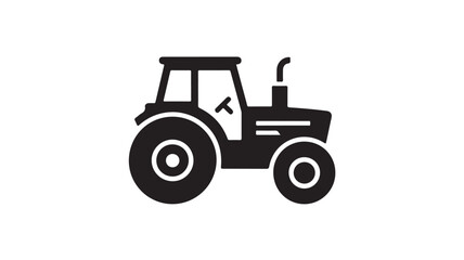 Naklejka premium Tractor Icon Agricultural Farm Vehicle Machinery Symbol Farming Equipment Vector Isolated on White