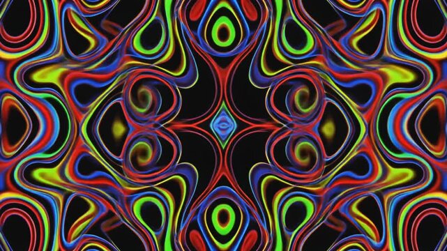 Vibrant psychedelic abstract art pattern design.