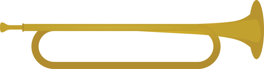 Golden trumpet isolated. vector illustration © marijaobradovic