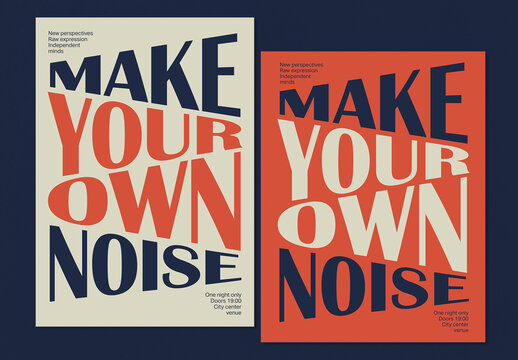 Modern Typographic Brutalist Poster Layout