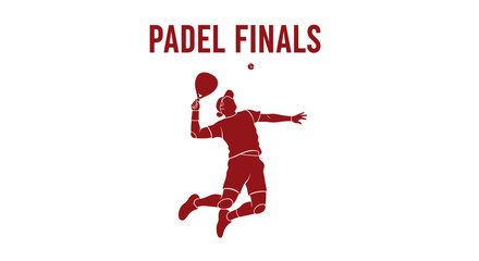 Dynamic Padel Player in Action During Finals Tournament, Illustration Design