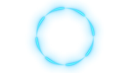 Abstract Neon Blue Glowing Ring Overlay Loop With Soft Light Trails On Alpha © Ajankeast