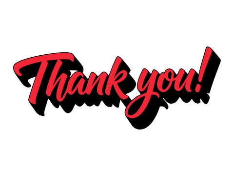 Thank You Typography Vector Stock Illustration