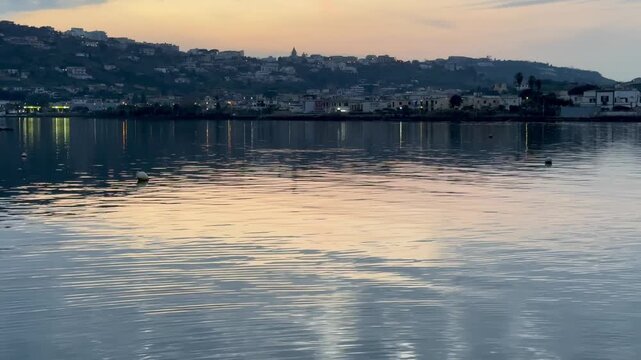fascinating sunset at Lake Miseno in Bacoli