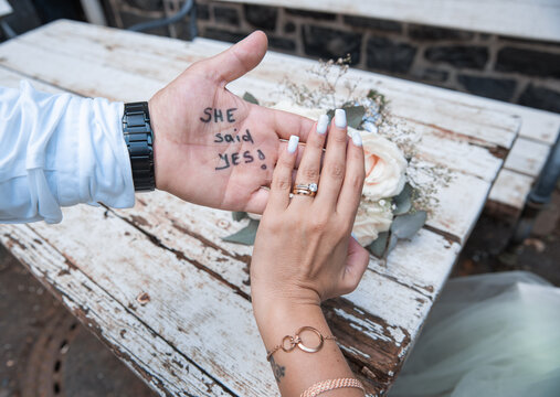 Ehering an einer Hand