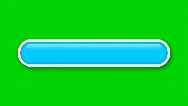 A blue button with a white outline on a green background and white space below.