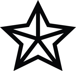 Fototapeta premium A classic five-pointed star with intersecting lines in the center forming an inner pentagon Vector