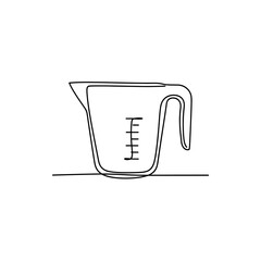 Measuring cup for liquid ingredients in kitchen for cooking and baking