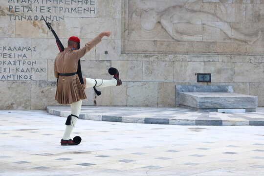 Greek Evzone Guard at Syntagma Square