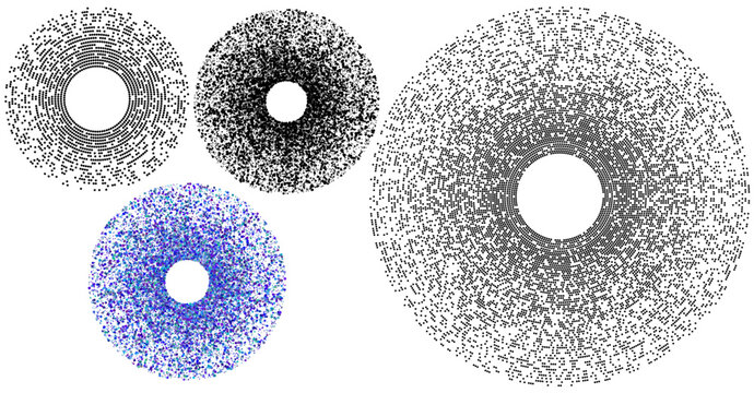 Point Burst Circular Pattern &mdash; Dot Explosion Ring Vector